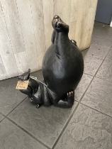 Yoga hippo statue 19 inch