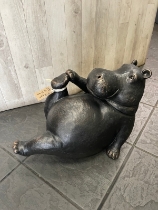 Yoga laying hippo