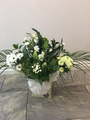 Florist choice whites, creams and greens