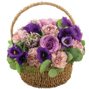 lilac and purple basket
