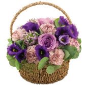 lilac and purple basket